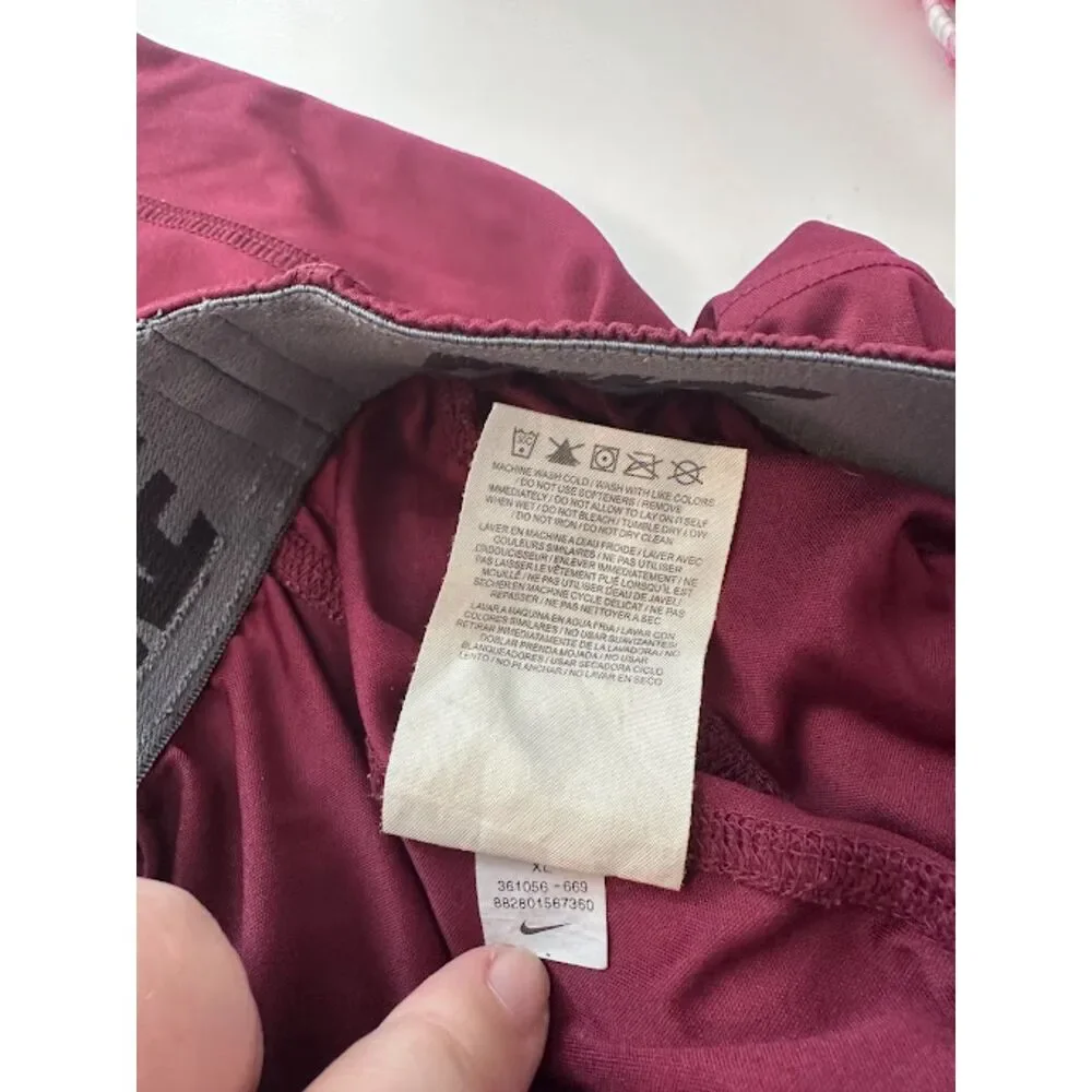 Nike Dri-FIT Basketball Shorts Mens XL Burgundy Maroon Athletic Gym